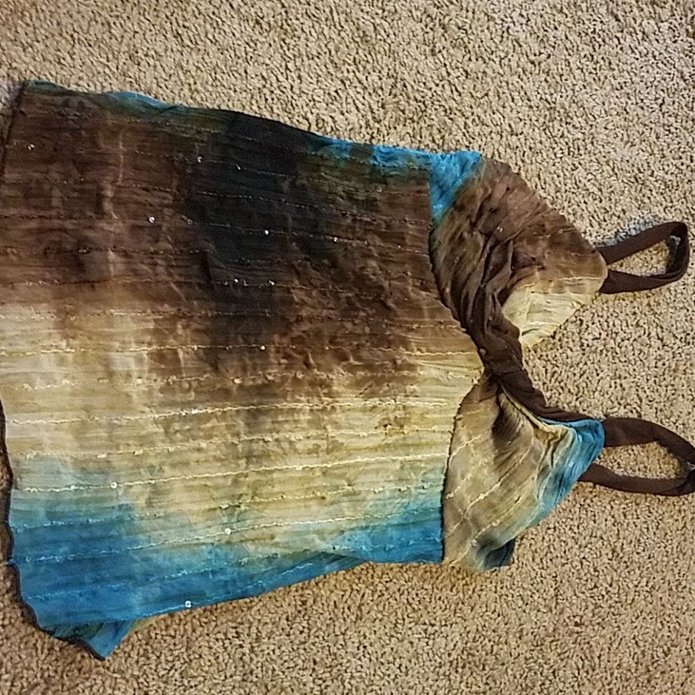 Multicolored dressy tank top